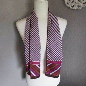 1980s purple stripe oblong scarf